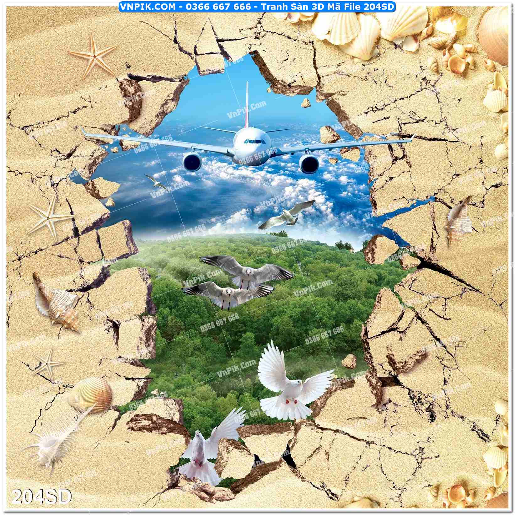 Tranh Sàn 3D Mã File 204SD