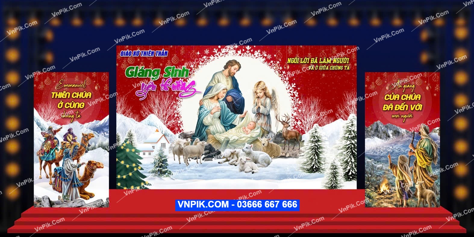 Phông Mừng Chúa Giáng Sinh [Backdrop giáng sinh Noel] File PSD (21)