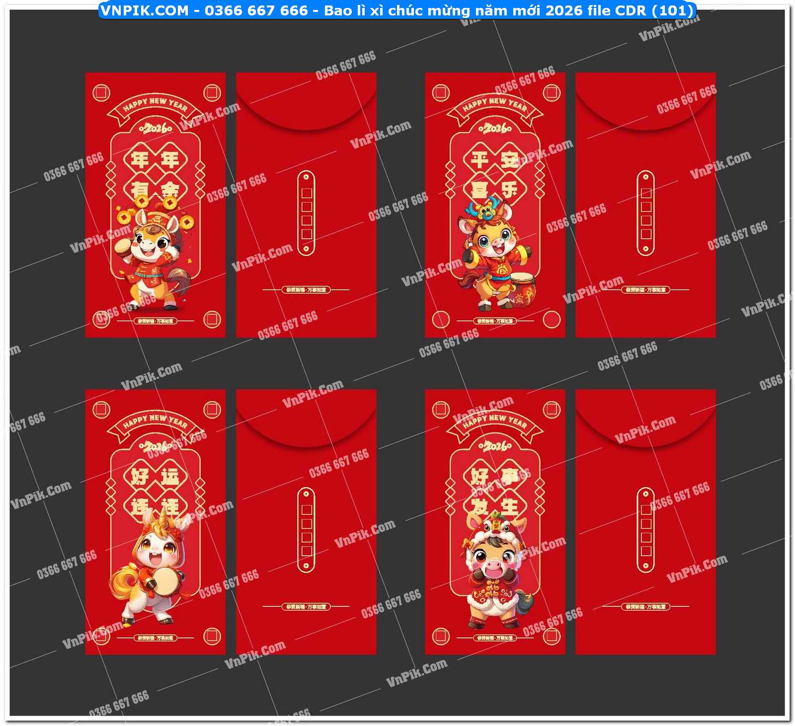 Bao lì xì chúc mừng năm mới 2026 file CDR (101)