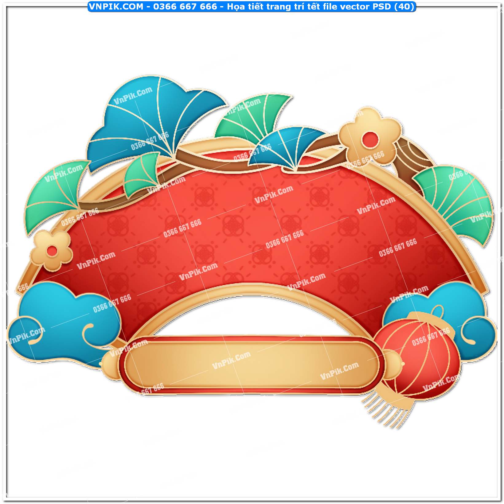 Họa tiết trang trí tết file vector PSD4 (40)