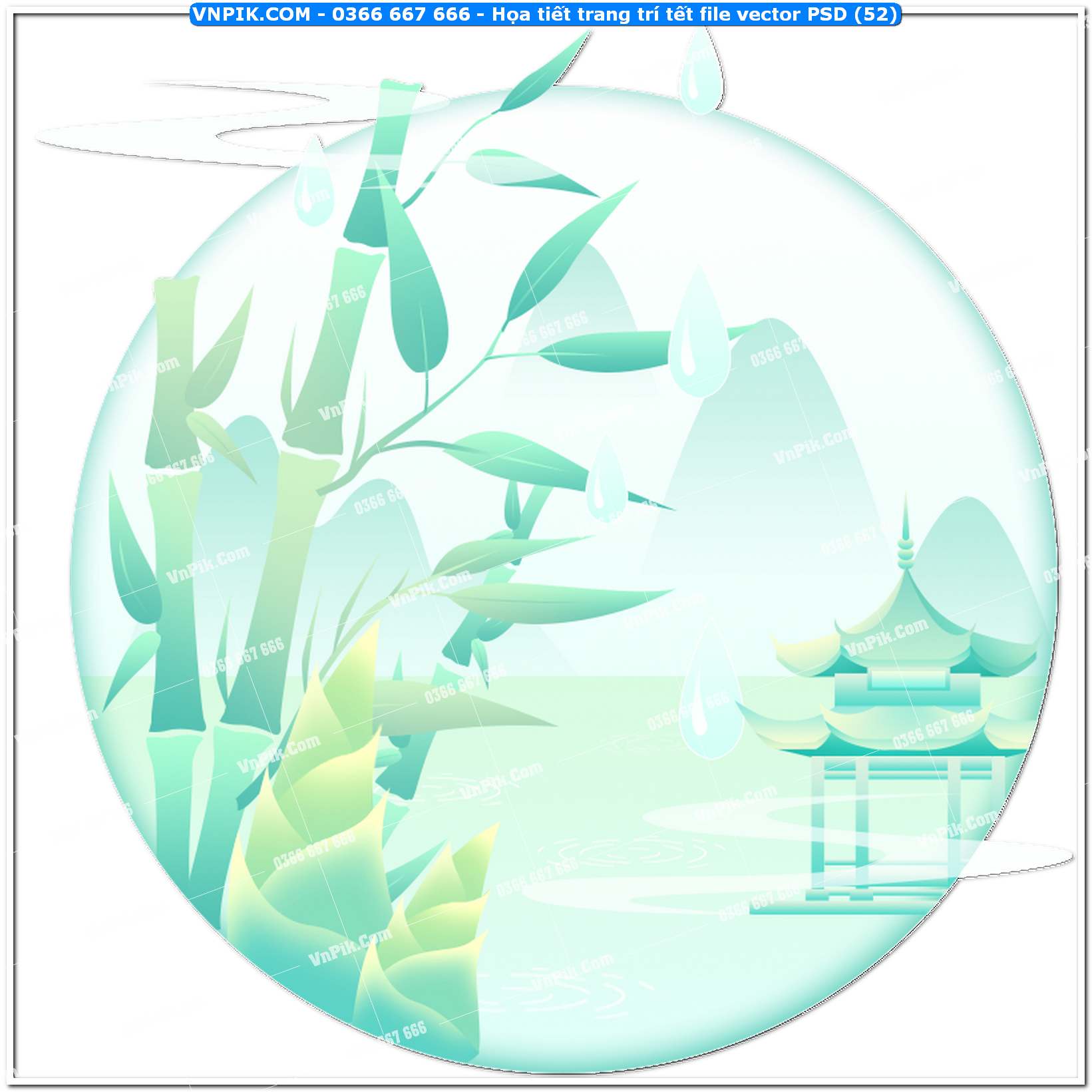 Họa tiết trang trí tết file vector PSD4 (52)