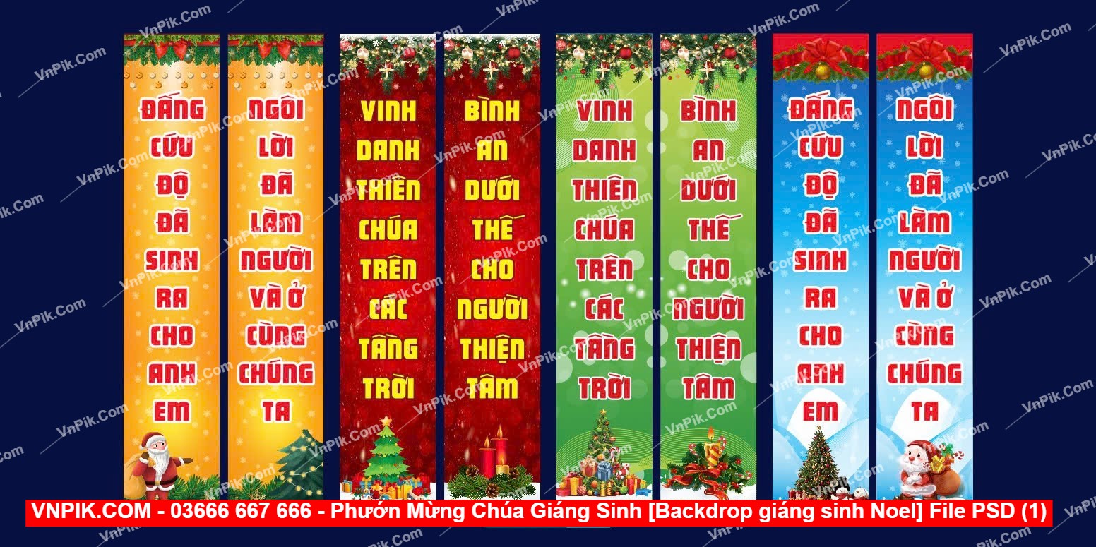 Phướn Mừng Chúa Giáng Sinh [Backdrop giáng sinh Noel] File PSD (1)