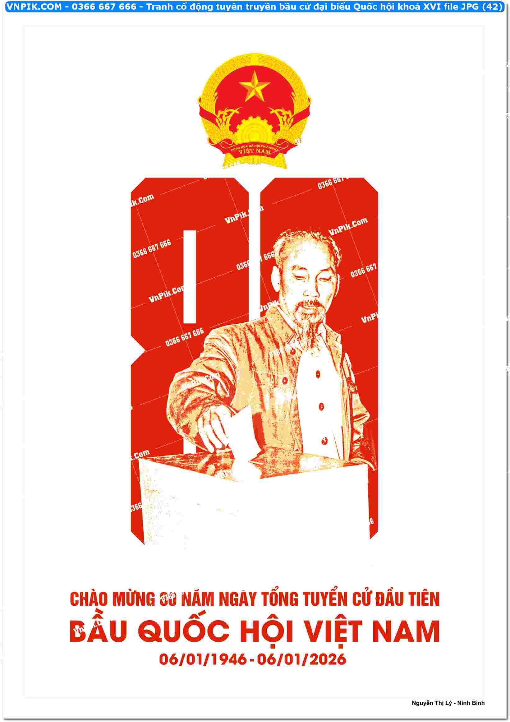 Tranh cổ động tuyên truyền bầu cử đại biểu Quốc hội khoá XVI file JPG (42)