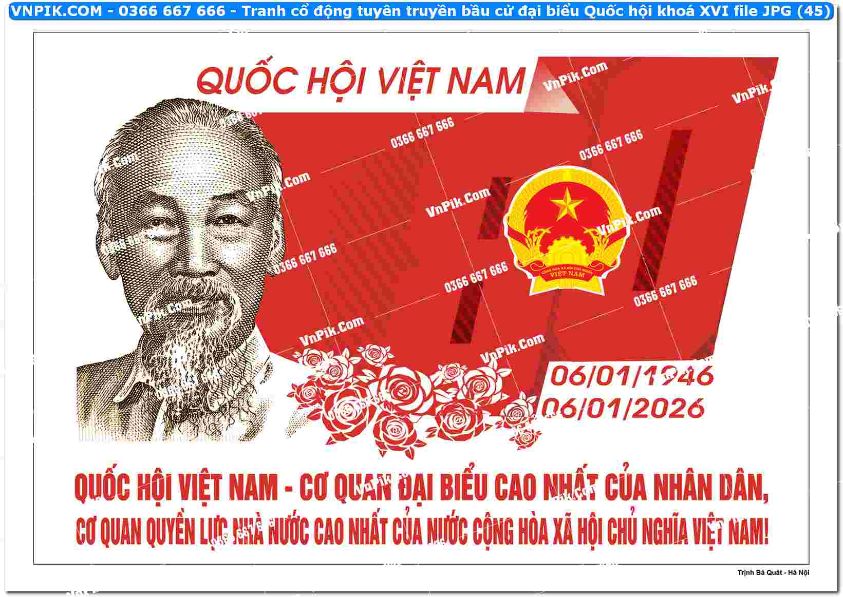 Tranh cổ động tuyên truyền bầu cử đại biểu Quốc hội khoá XVI file JPG (45)