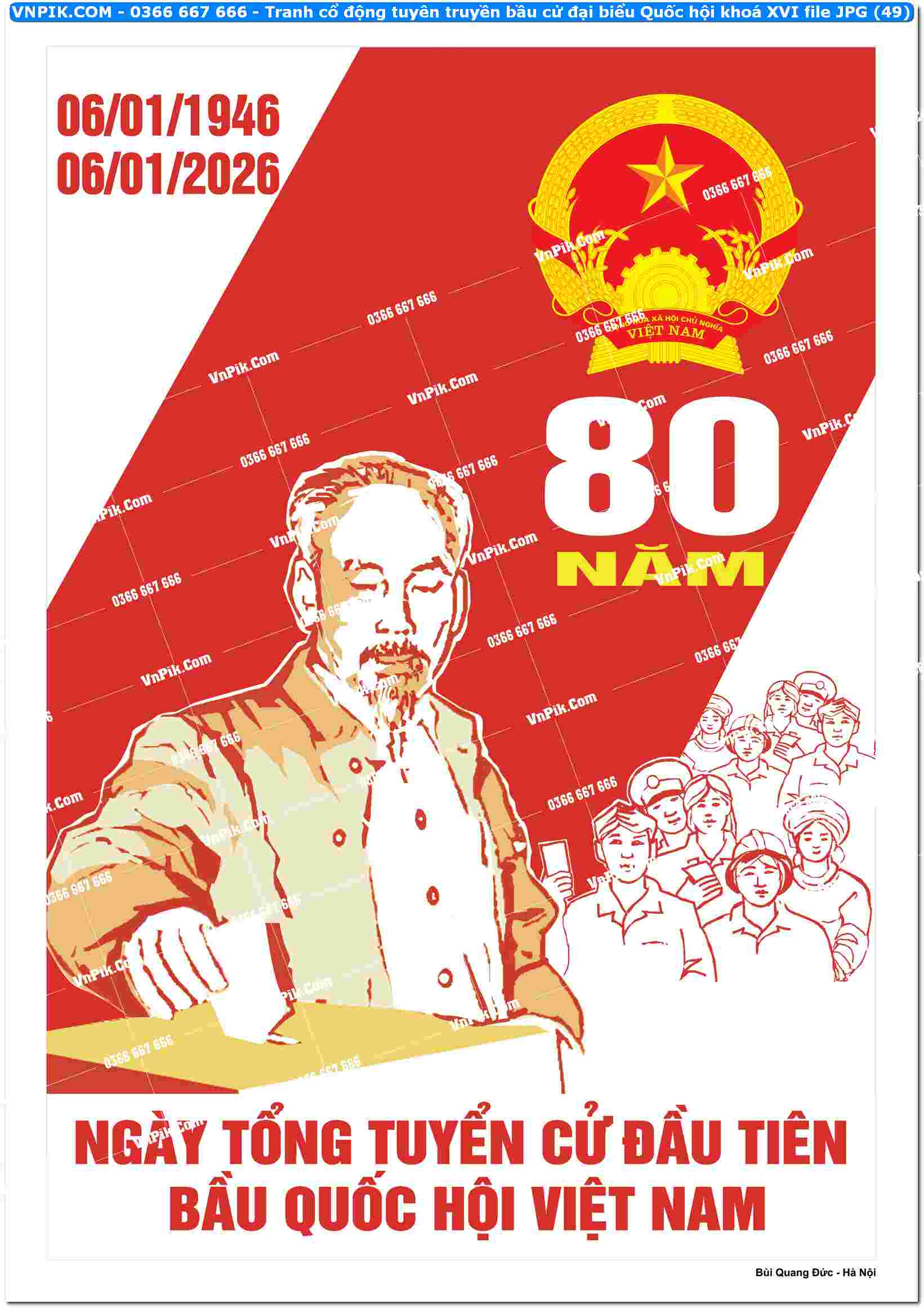 Tranh cổ động tuyên truyền bầu cử đại biểu Quốc hội khoá XVI file JPG (49)