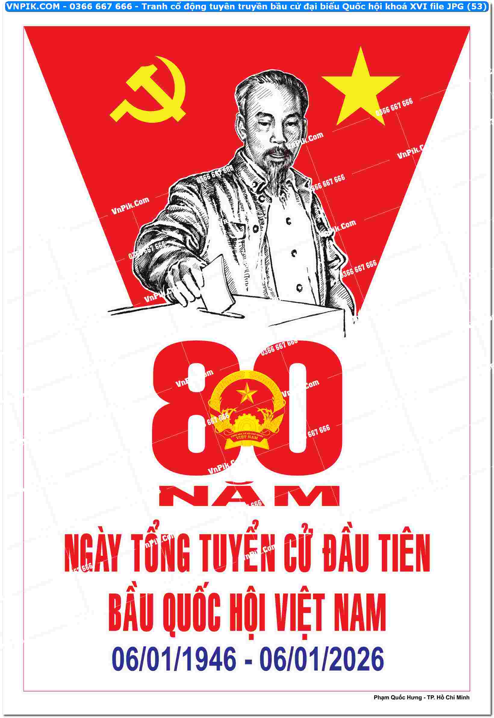 Tranh cổ động tuyên truyền bầu cử đại biểu Quốc hội khoá XVI file JPG (53)