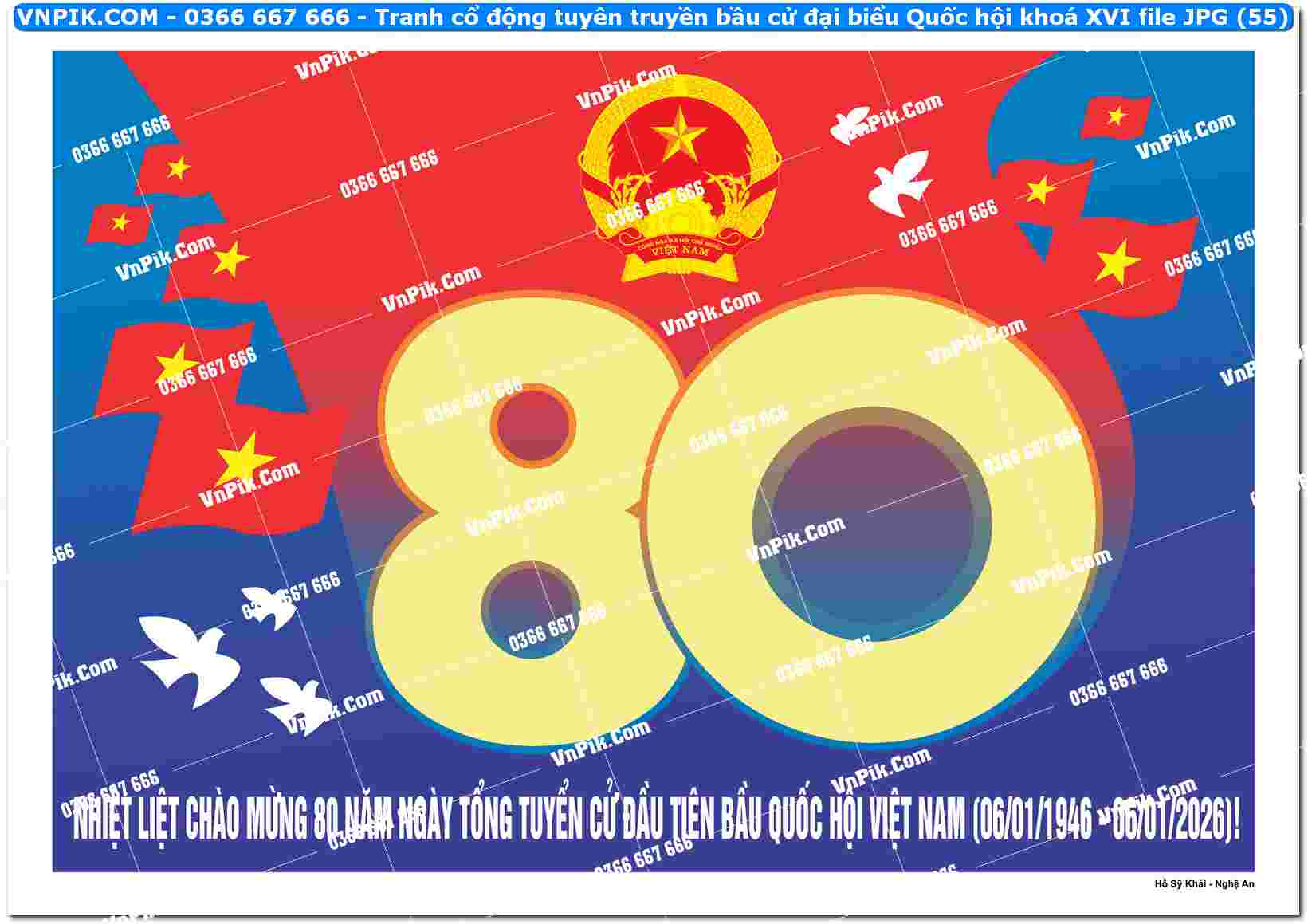 Tranh cổ động tuyên truyền bầu cử đại biểu Quốc hội khoá XVI file JPG (55)