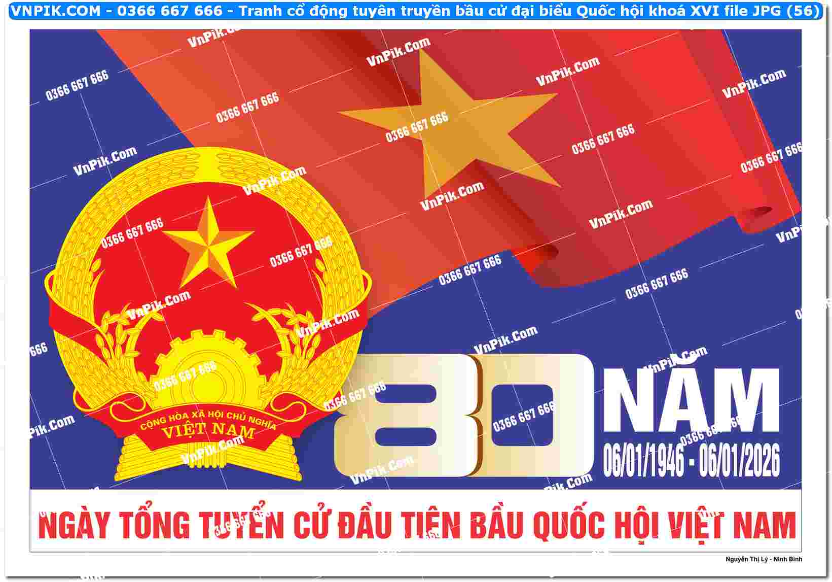 Tranh cổ động tuyên truyền bầu cử đại biểu Quốc hội khoá XVI file JPG (56)