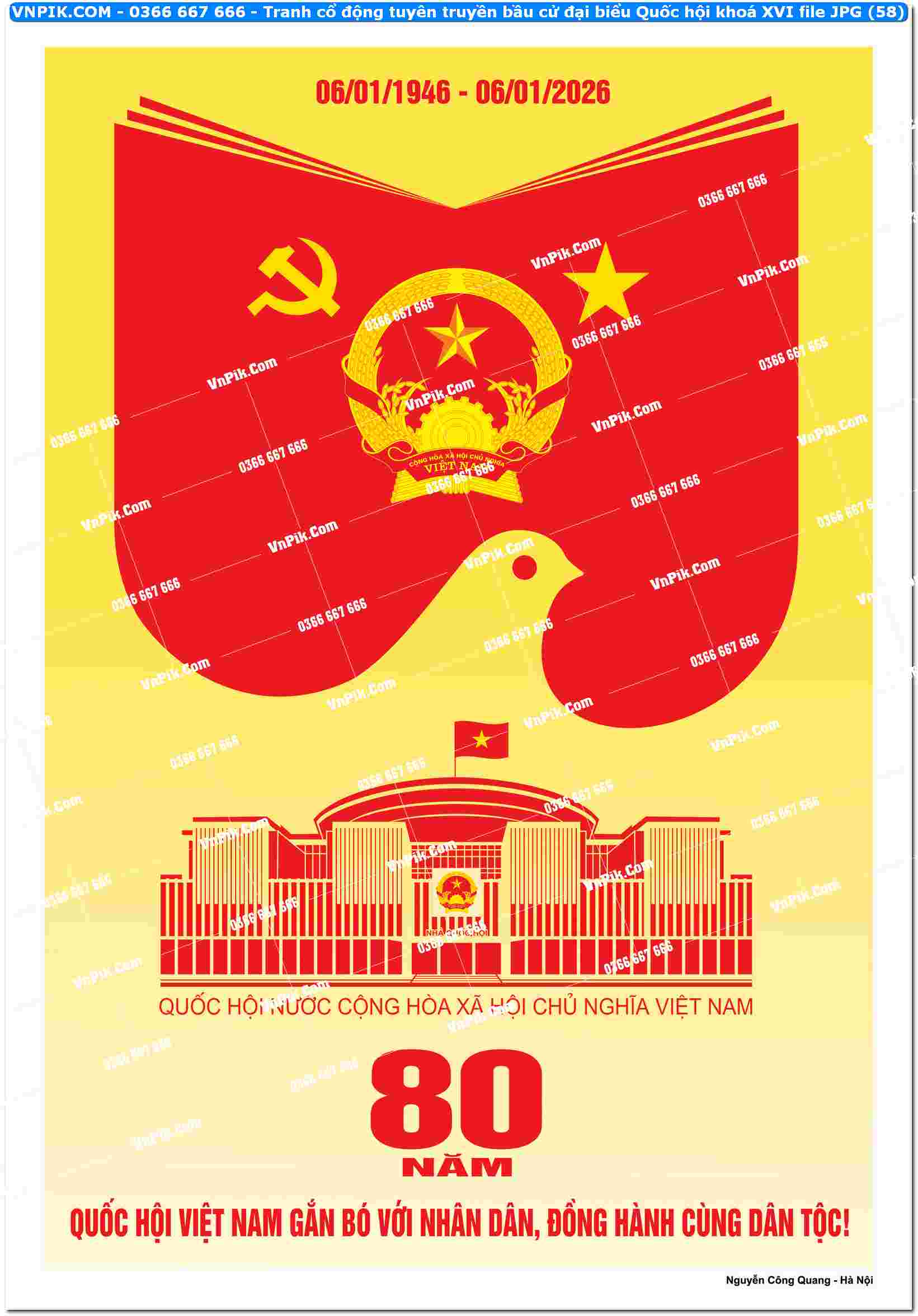 Tranh cổ động tuyên truyền bầu cử đại biểu Quốc hội khoá XVI file JPG (58)