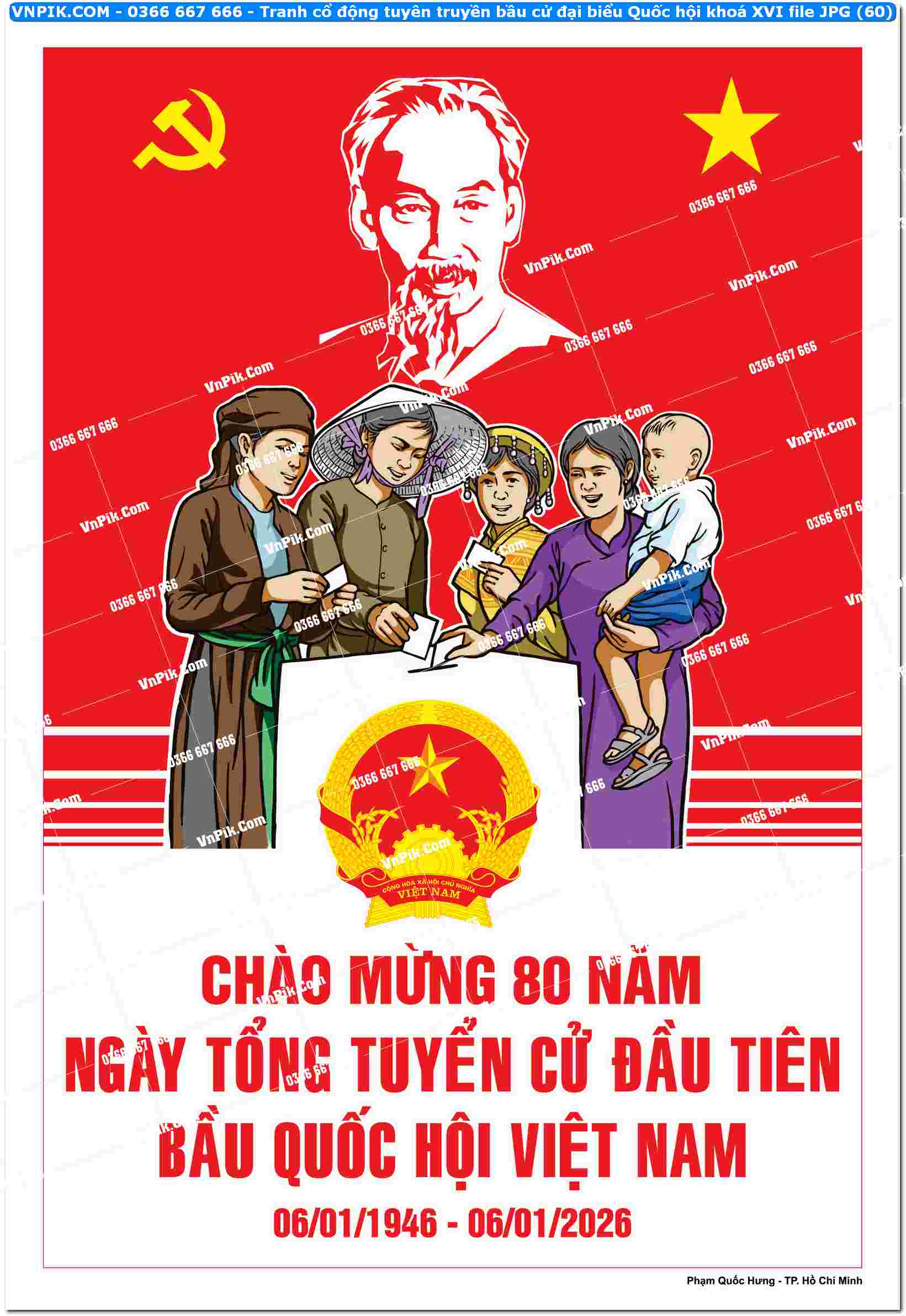 Tranh cổ động tuyên truyền bầu cử đại biểu Quốc hội khoá XVI file JPG (60)