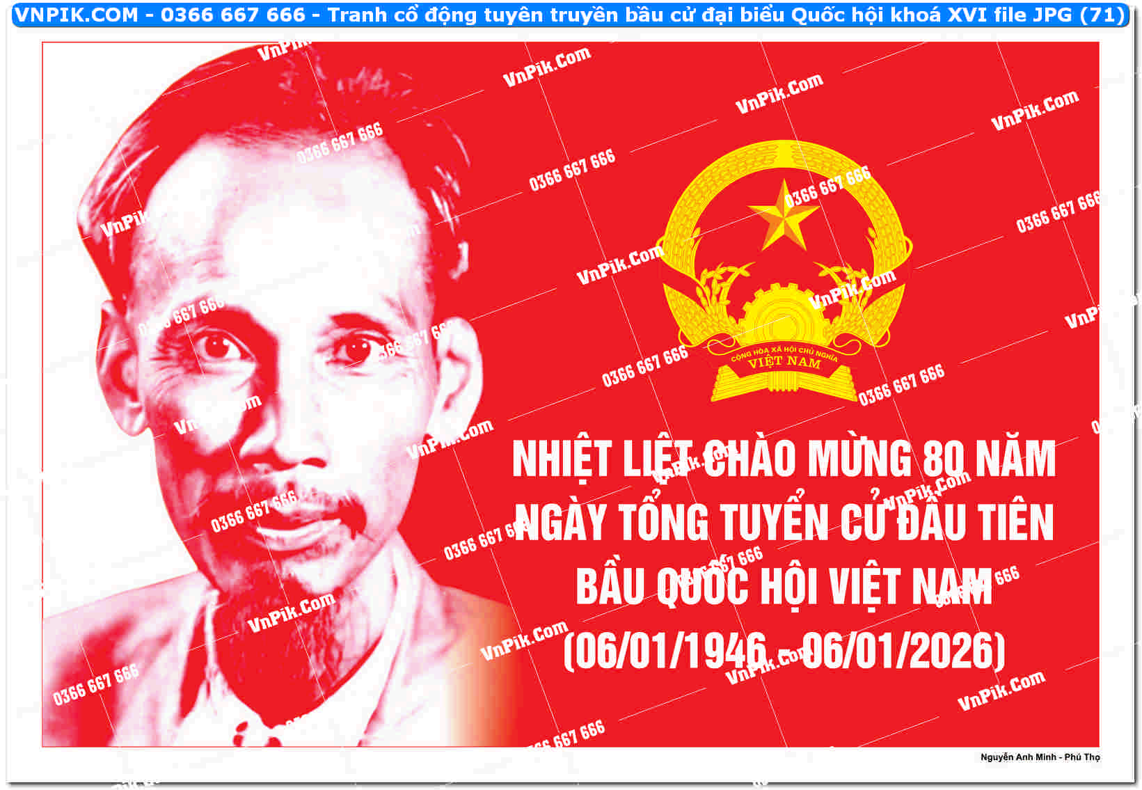 Tranh cổ động tuyên truyền bầu cử đại biểu Quốc hội khoá XVI file JPG (71)