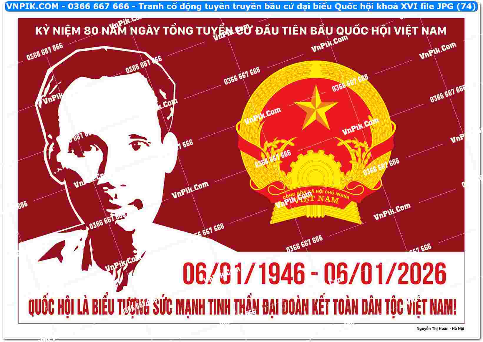 Tranh cổ động tuyên truyền bầu cử đại biểu Quốc hội khoá XVI file JPG (74)