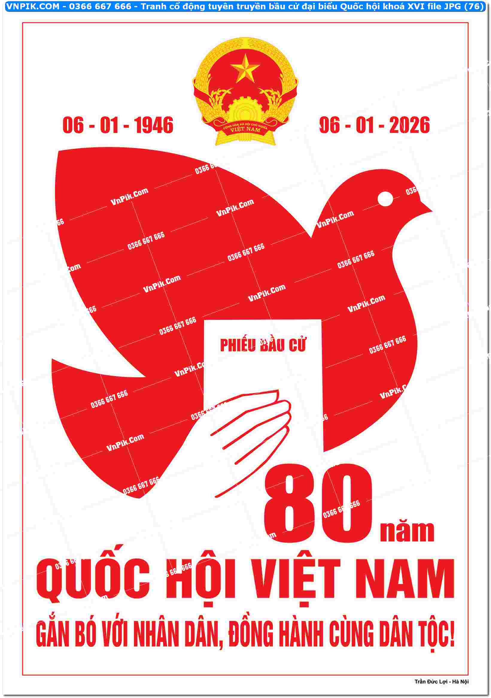 Tranh cổ động tuyên truyền bầu cử đại biểu Quốc hội khoá XVI file JPG (76)