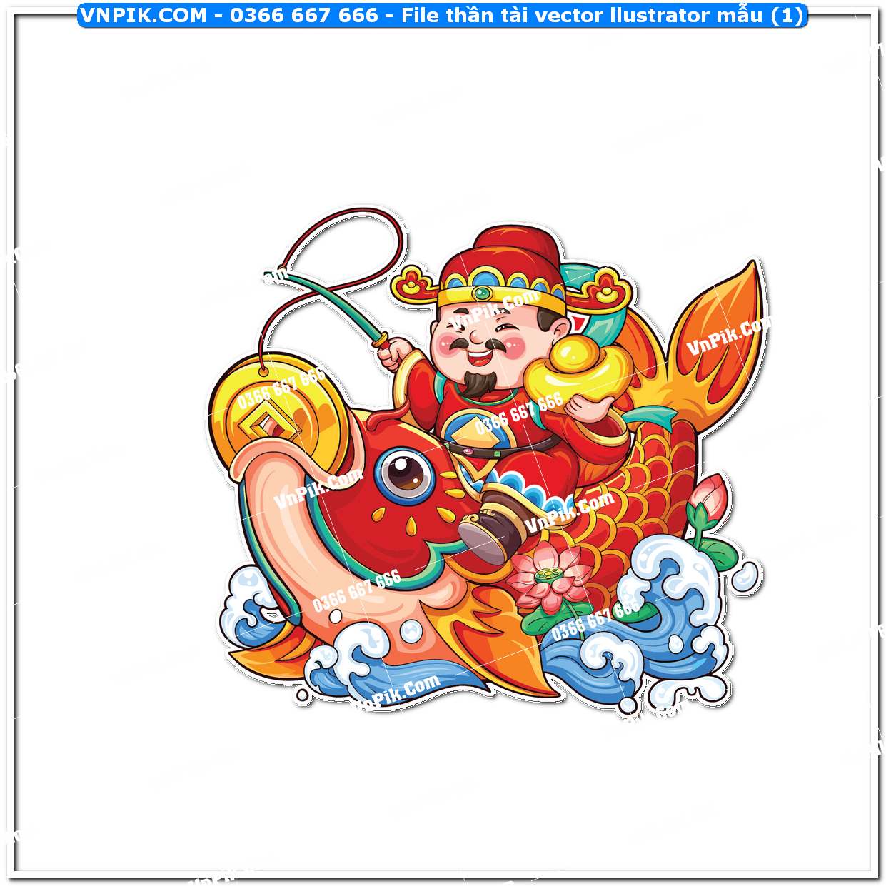 File thần tài vector llustrator mẫu (1)