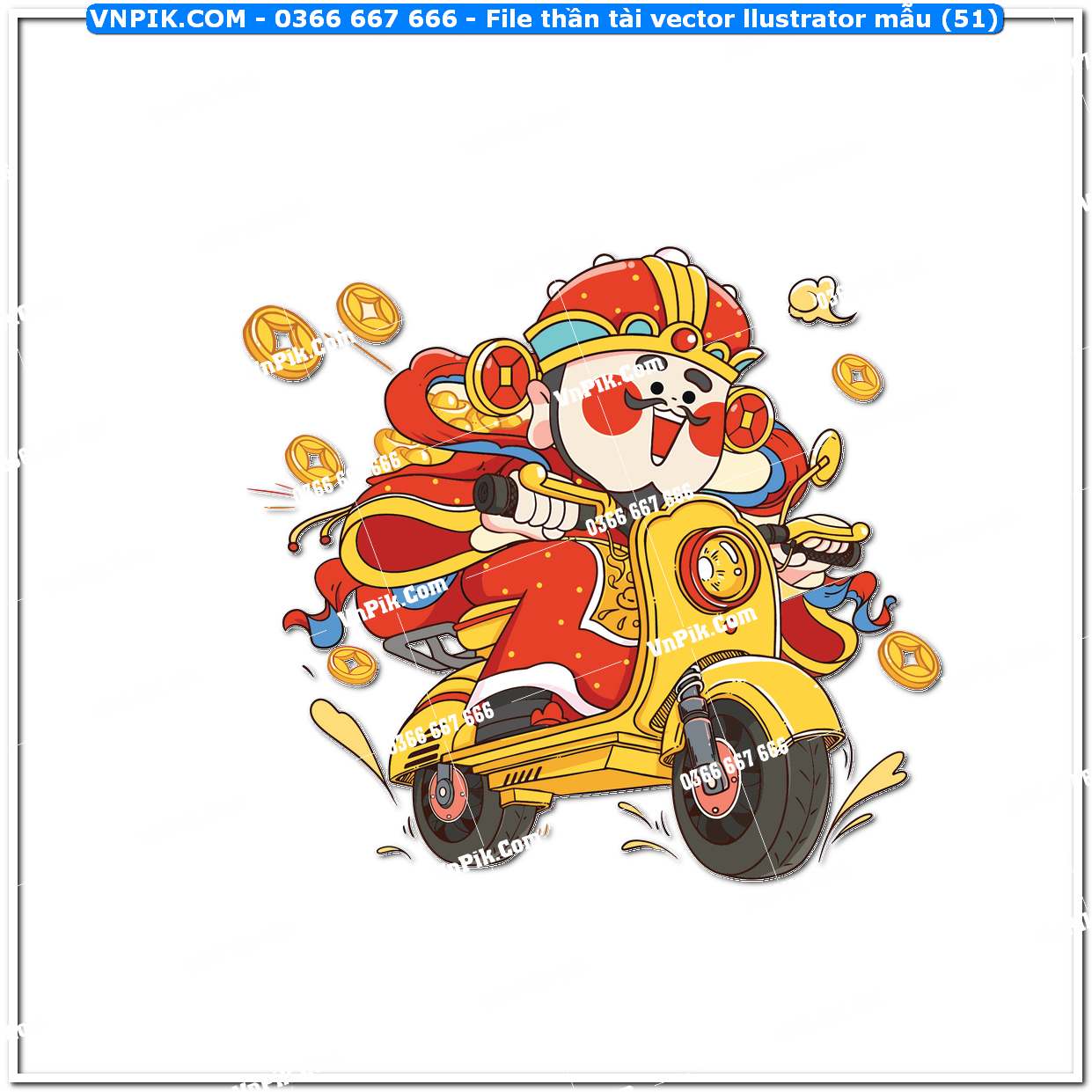 File thần tài vector llustrator mẫu (51)