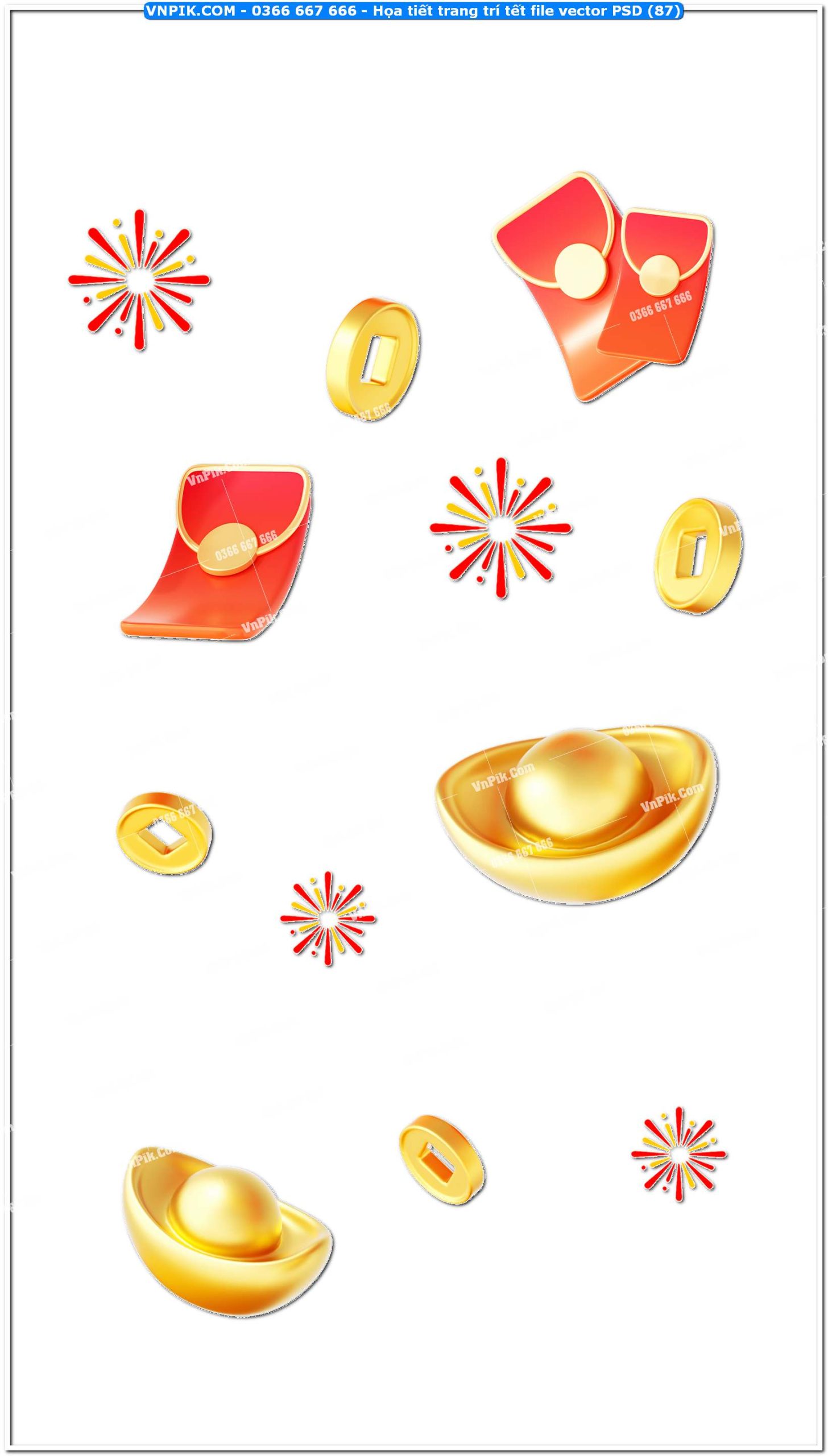 Họa tiết trang trí tết file vector PSD (87)