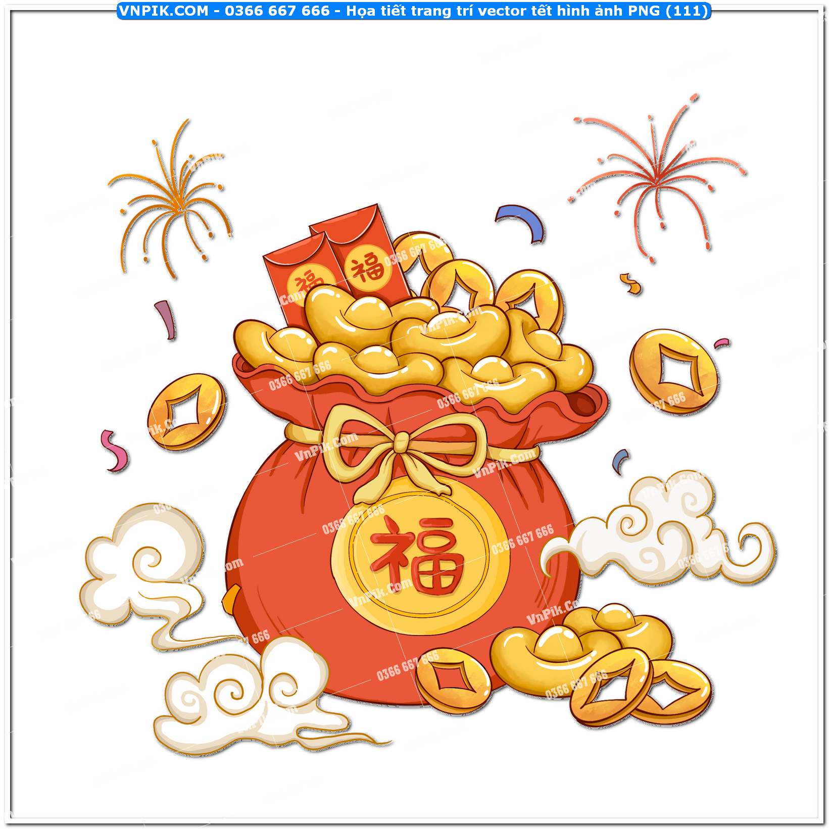 Họa tiết trang trí vector tết hình ảnh PNG (111)