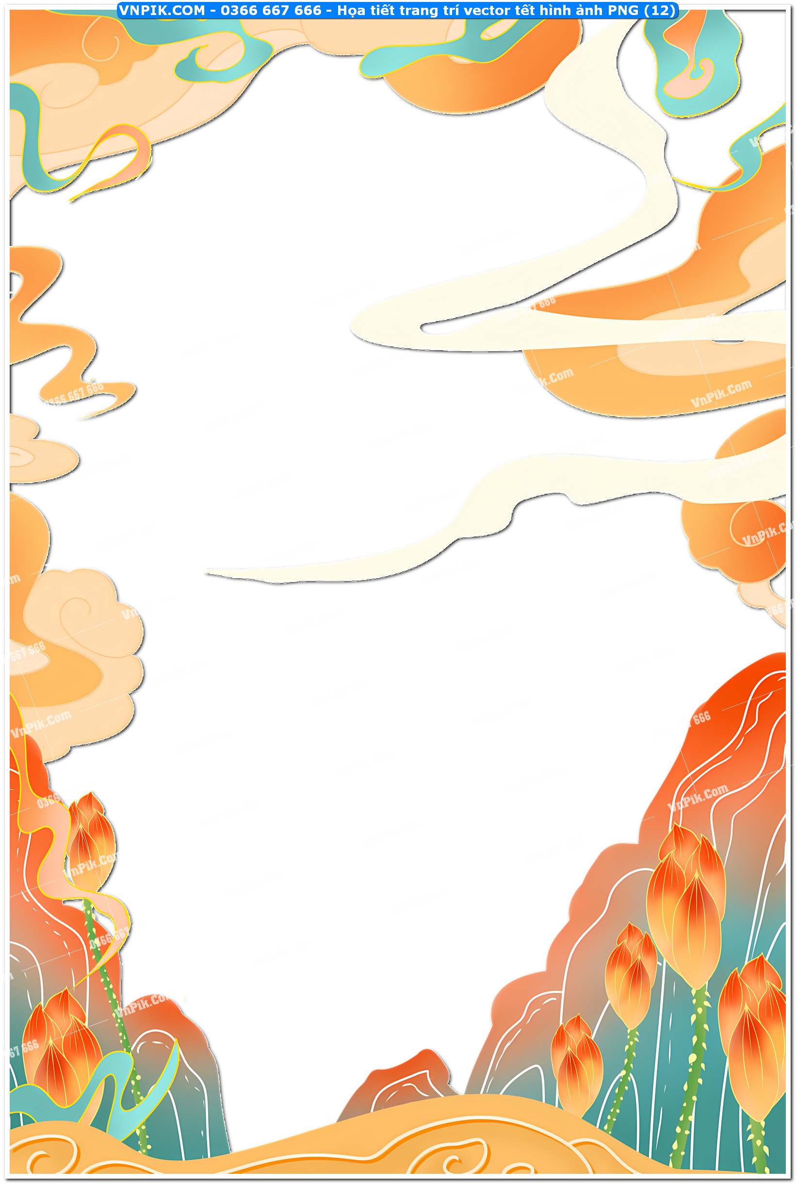 Họa tiết trang trí vector tết hình ảnh PNG (12)