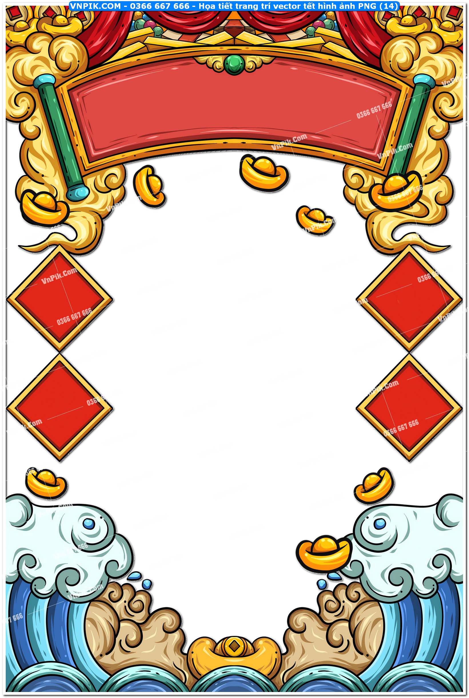 Họa tiết trang trí vector tết hình ảnh PNG (14)