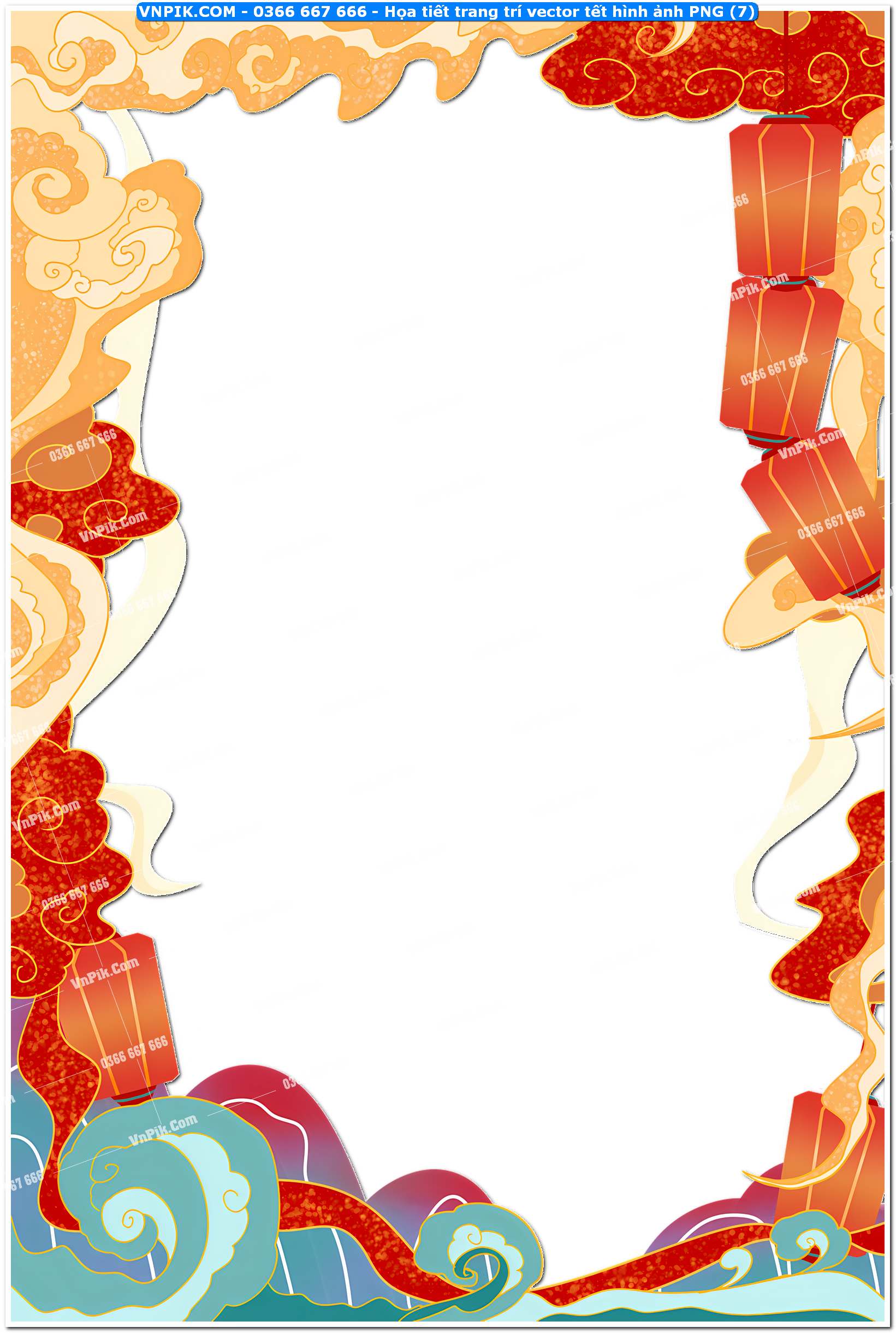 Họa tiết trang trí vector tết hình ảnh PNG (7)