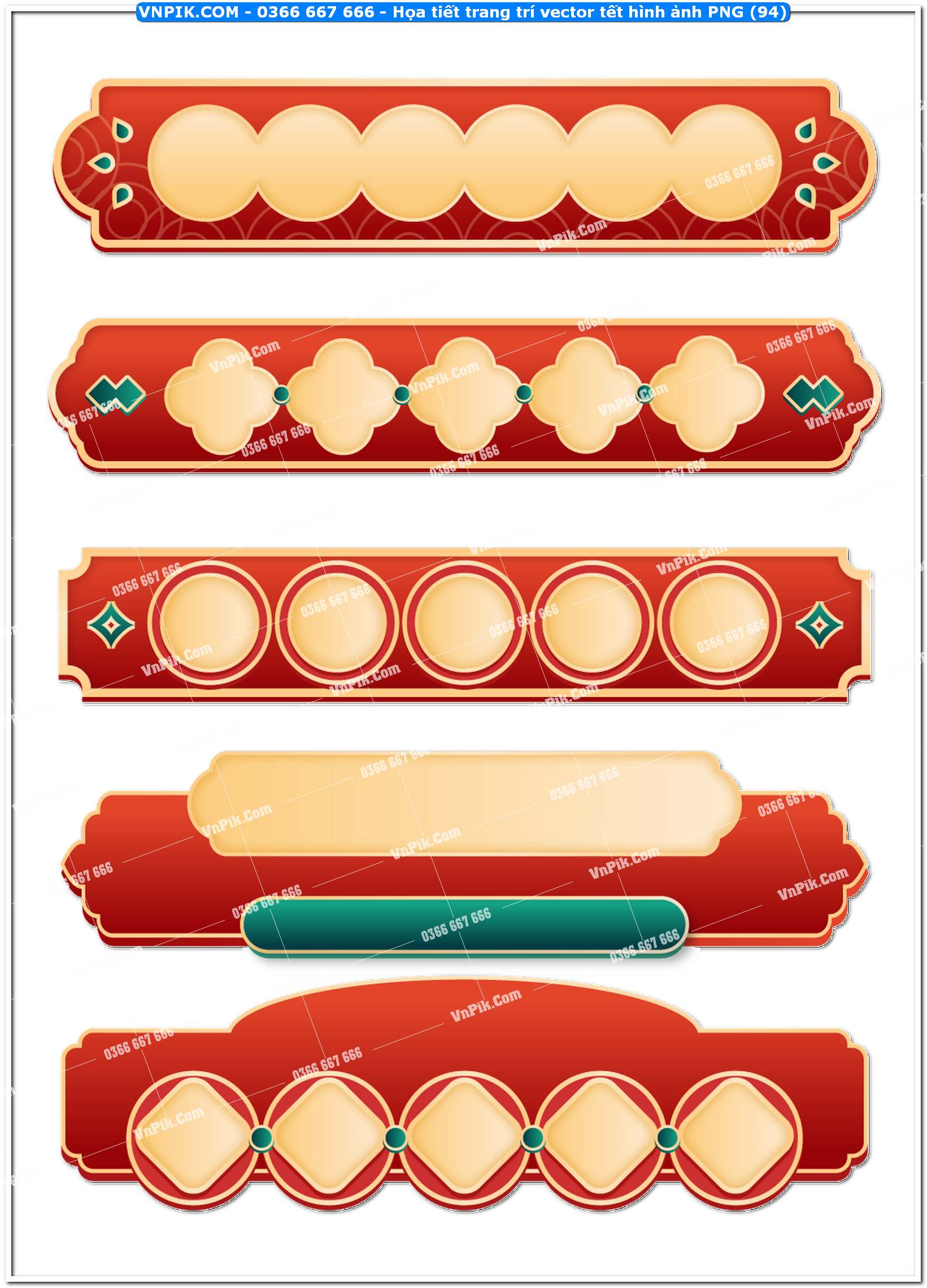 Họa tiết trang trí vector tết hình ảnh PNG (94)