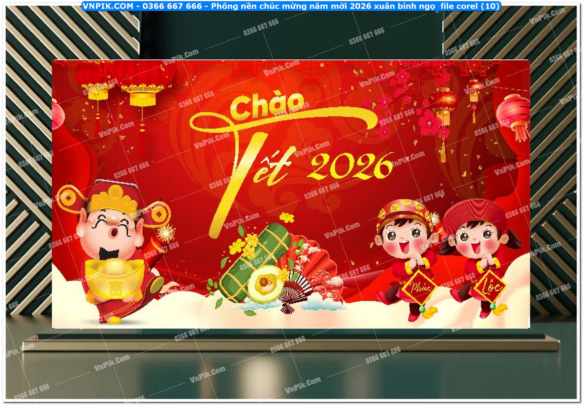 Phông nền chúc mừng năm mới 2026 xuân bính ngọ  file corel (10)