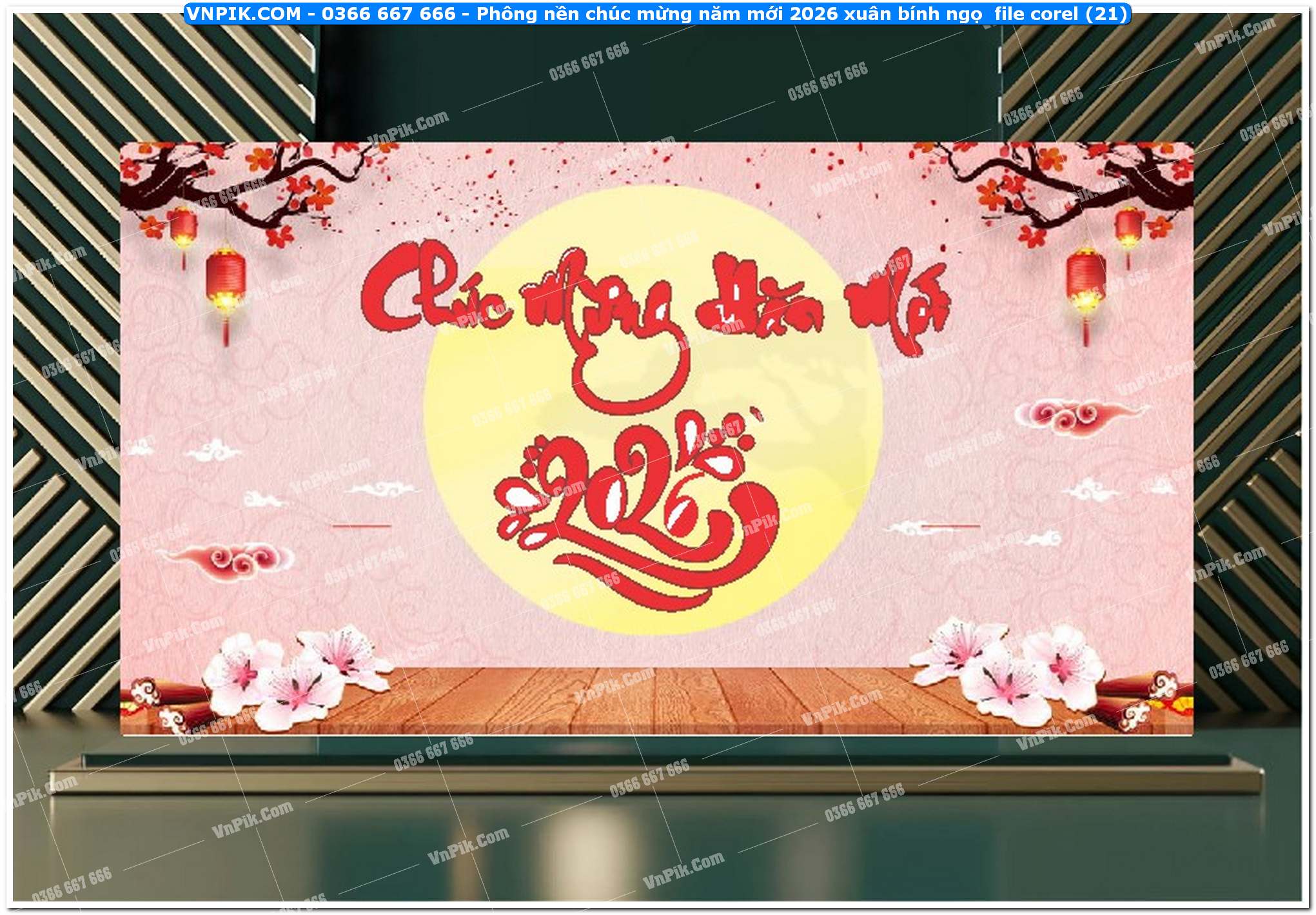 Phông nền chúc mừng năm mới 2026 xuân bính ngọ  file corel (21)
