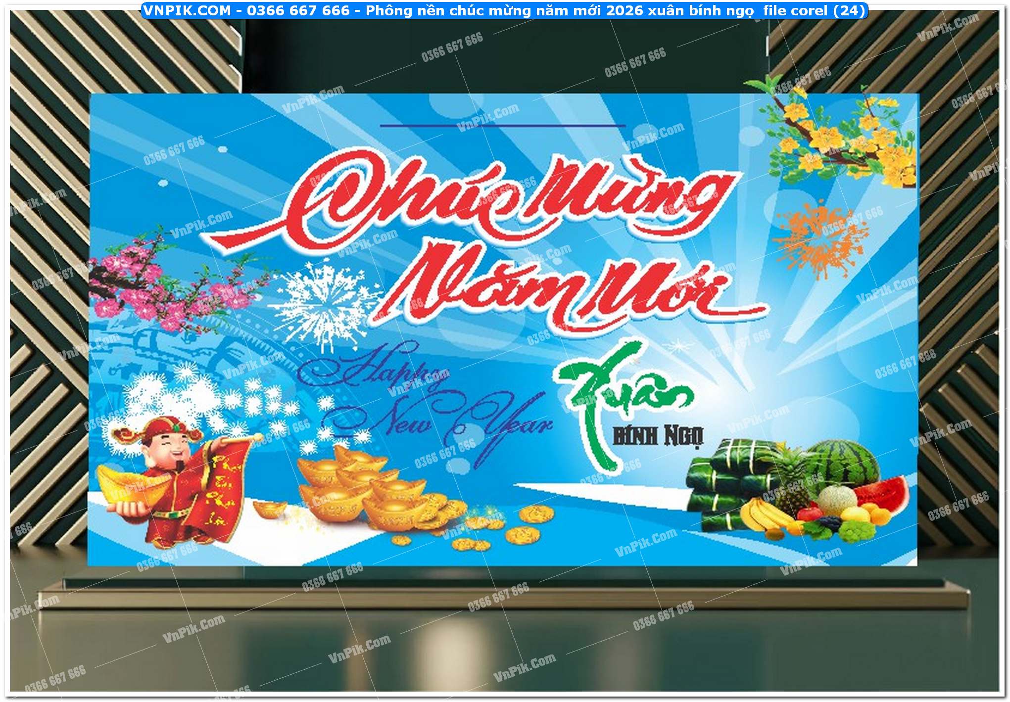 Phông nền chúc mừng năm mới 2026 xuân bính ngọ  file corel (24)