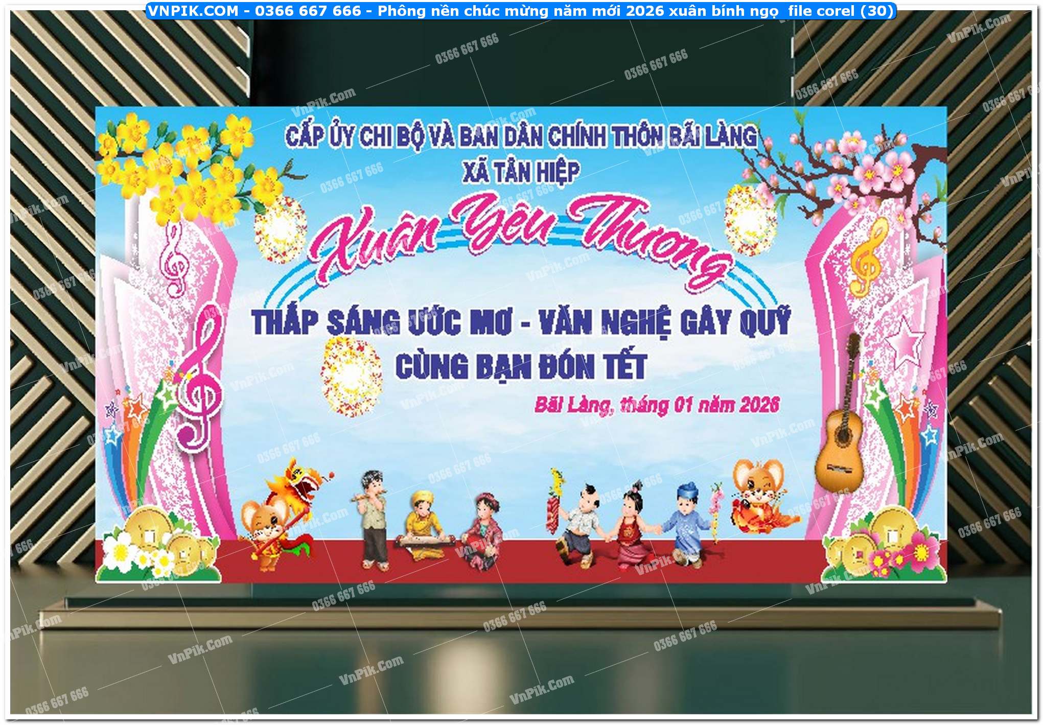 Phông nền chúc mừng năm mới 2026 xuân bính ngọ  file corel (30)