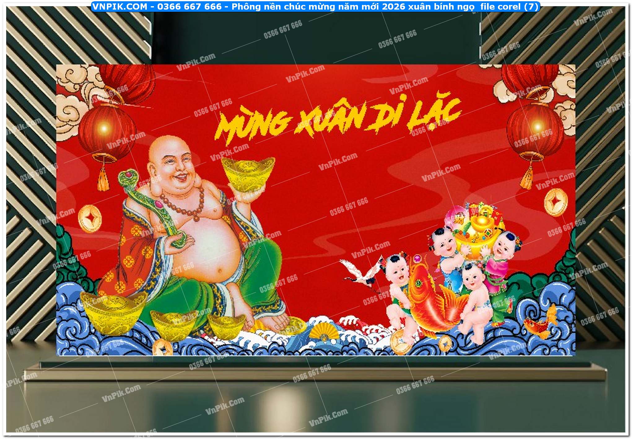 Phông nền chúc mừng năm mới 2026 xuân bính ngọ  file corel (7)