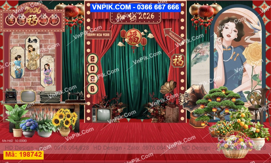 Mẫu tiểu cảnh tết – 198742