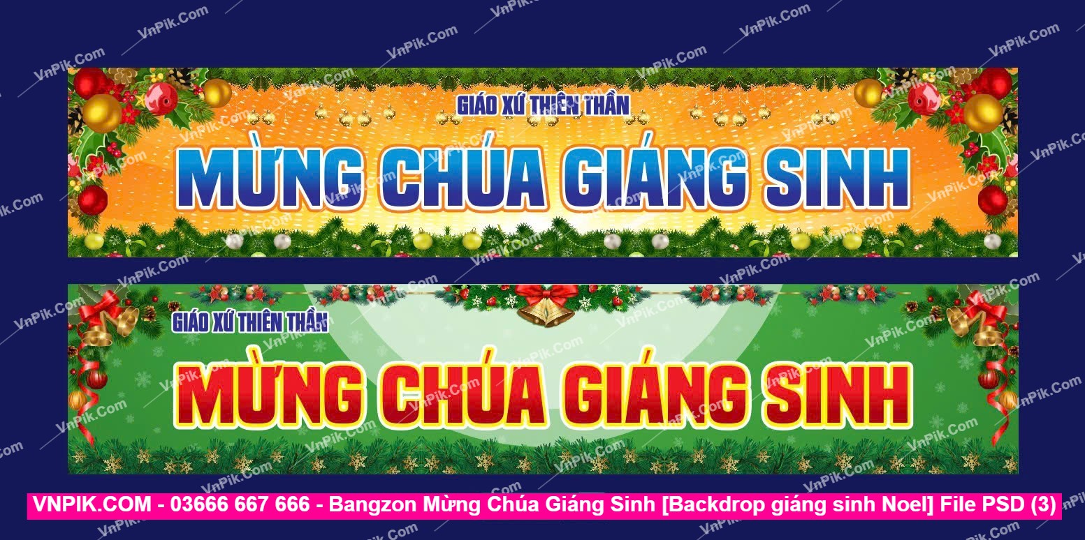 Bangzon Mừng Chúa Giáng Sinh [Backdrop giáng sinh Noel] File PSD (3)