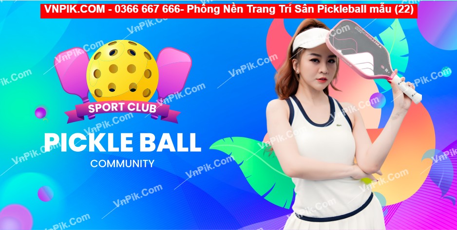 Phông Nền Trang Trí Sân Pickleball mẫu (21)