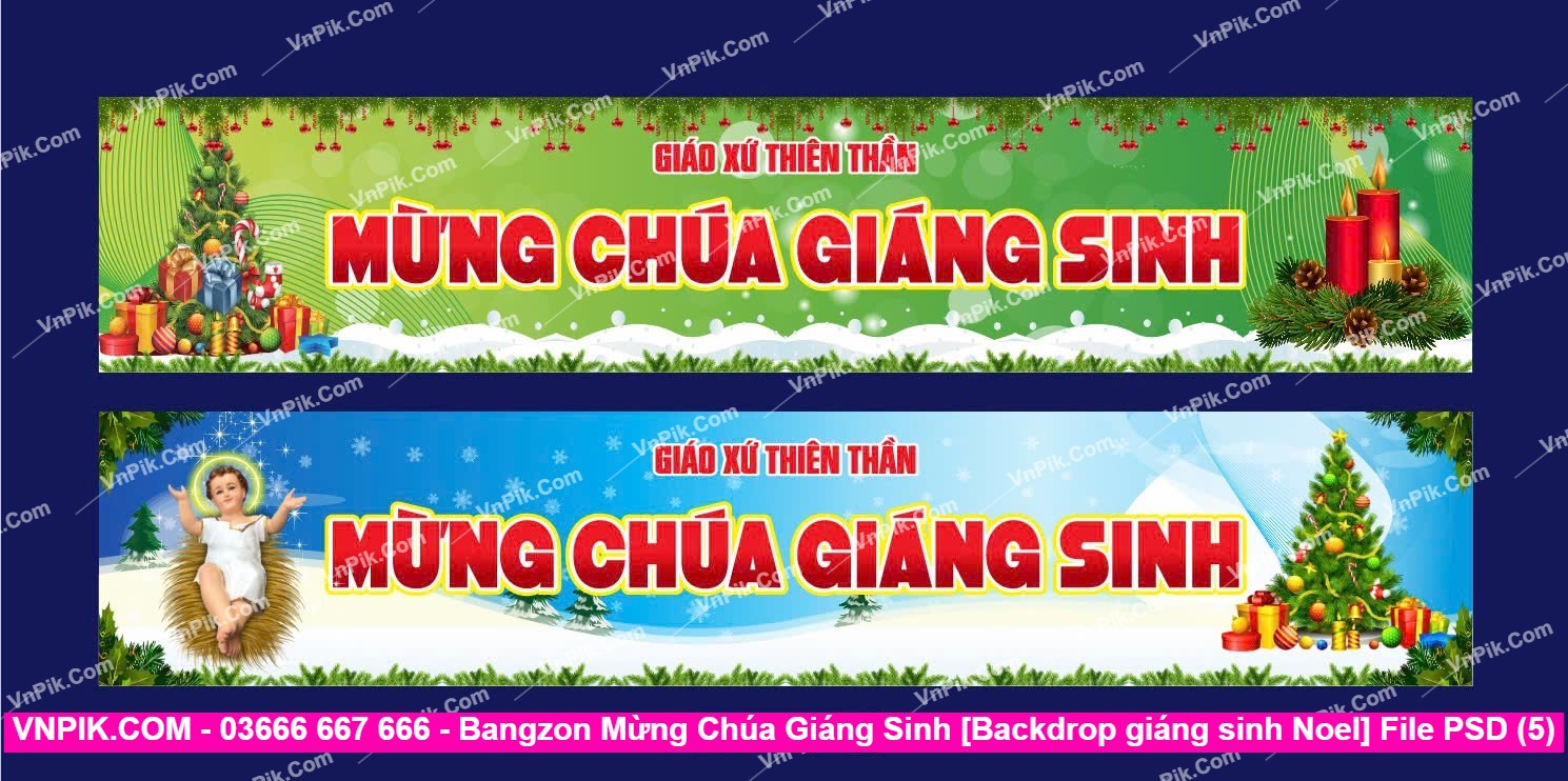 Bangzon Mừng Chúa Giáng Sinh [Backdrop giáng sinh Noel] File PSD (5)