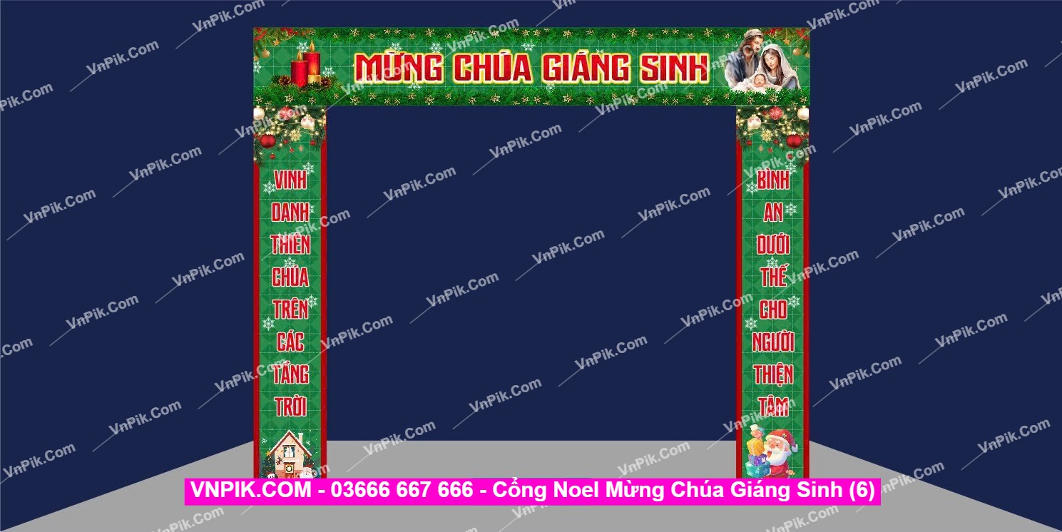 Phướn Mừng Chúa Giáng Sinh [Backdrop giáng sinh Noel] File PSD (7)
