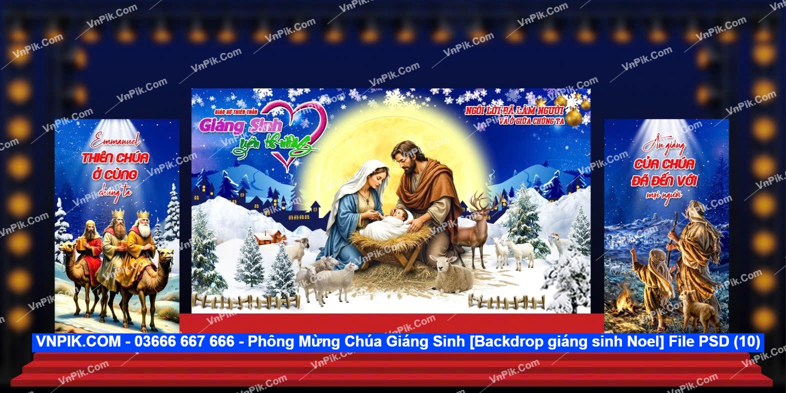 Phông Mừng Chúa Giáng Sinh [Backdrop giáng sinh Noel] File PSD (10)