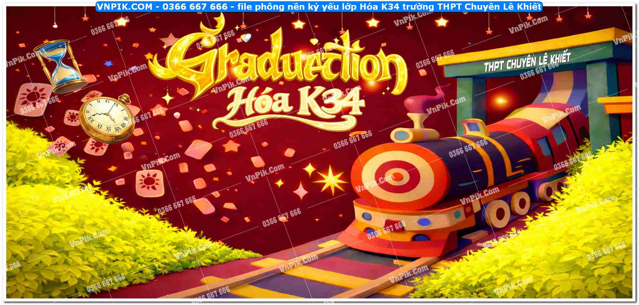 File phông nền kỷ yếu lớp Hóa K34 trường THPT Chuyên Lê Khiết