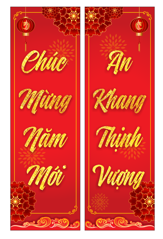 Phướn thả chúc mừng năm mới 2021 file corel