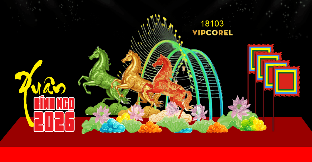 Market Chúc mừng năm mới 2026 file corel #546