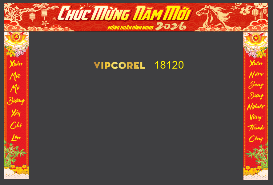 Market Chúc mừng năm mới 2026 file corel #563