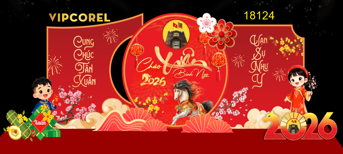 Market Chúc mừng năm mới 2026 file corel #567