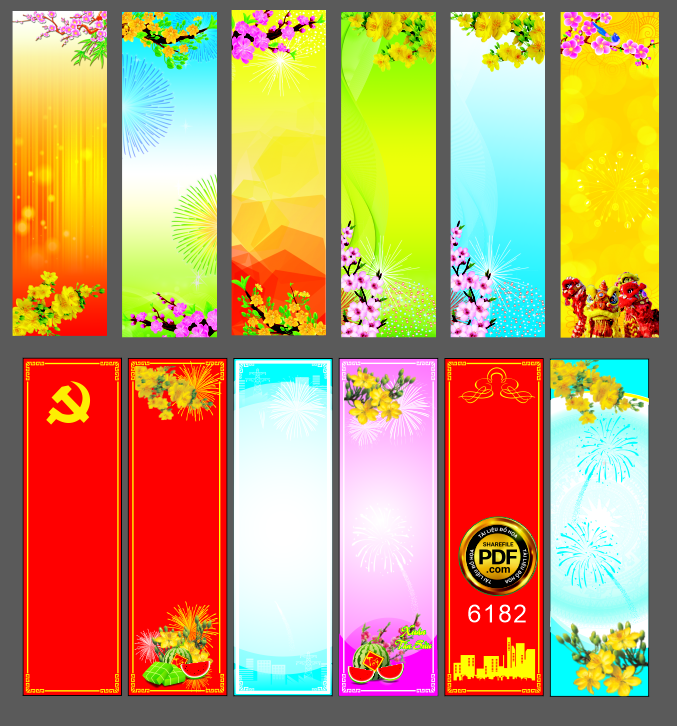 Tổng hợp nền phướn dọc chúc mừng năm mới 2023