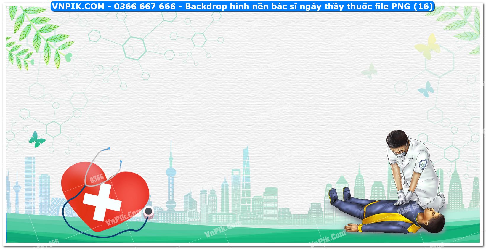 Backdrop hình nền bác sĩ ngày thầy thuốc file PNG (16)