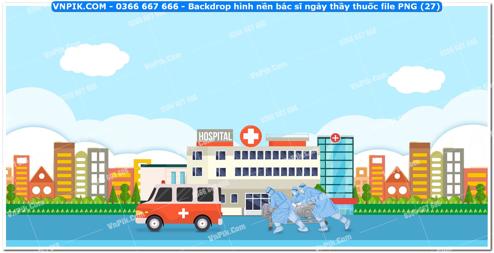 Backdrop hình nền bác sĩ ngày thầy thuốc file PNG (27)