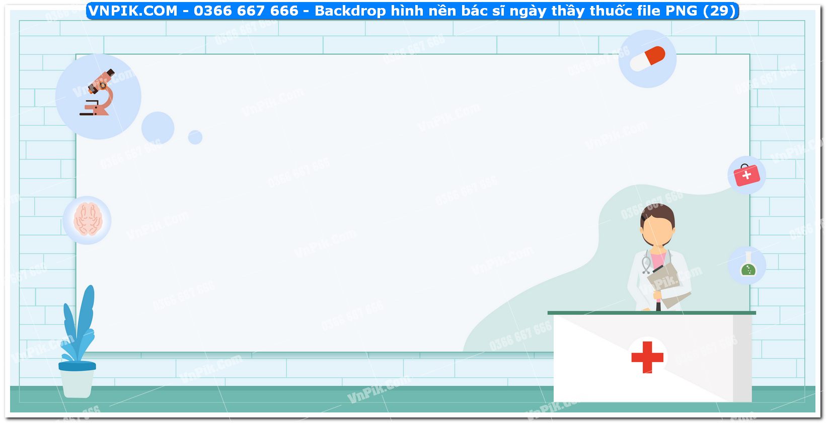 Backdrop hình nền bác sĩ ngày thầy thuốc file PNG (29)
