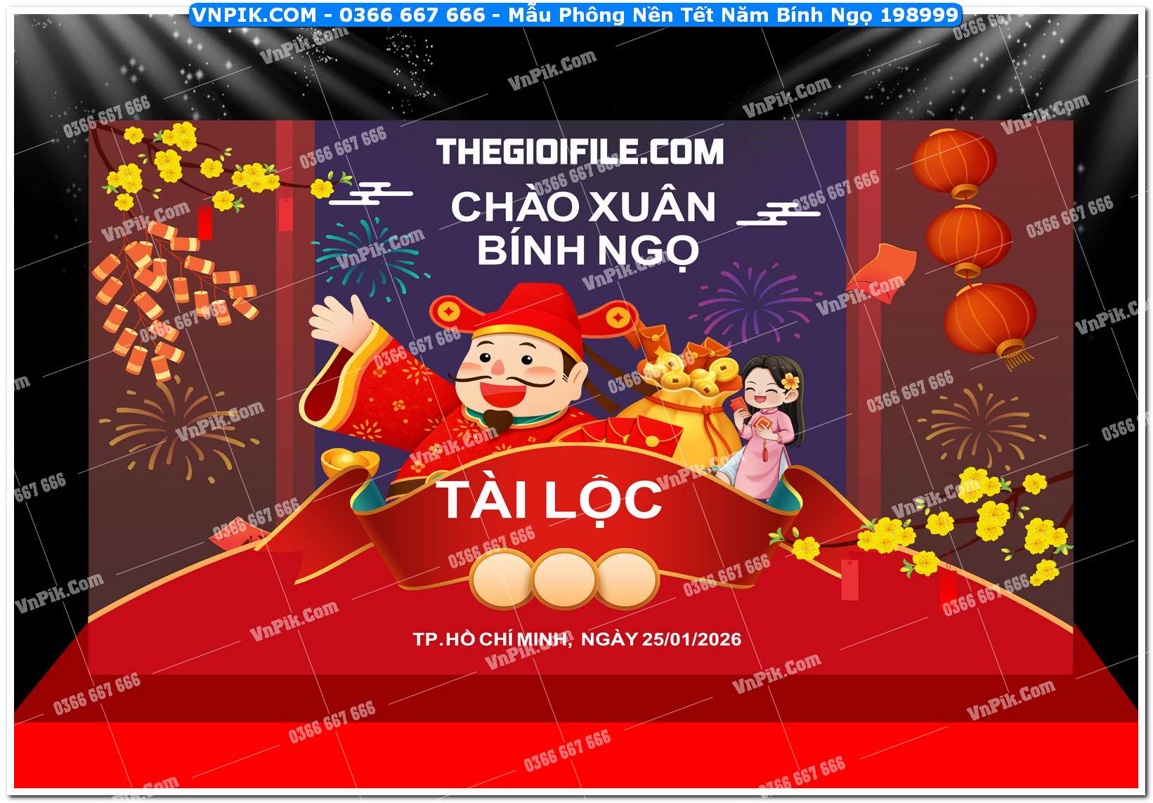 Mẫu Phông Nền Tết Năm Bính Ngọ 198999