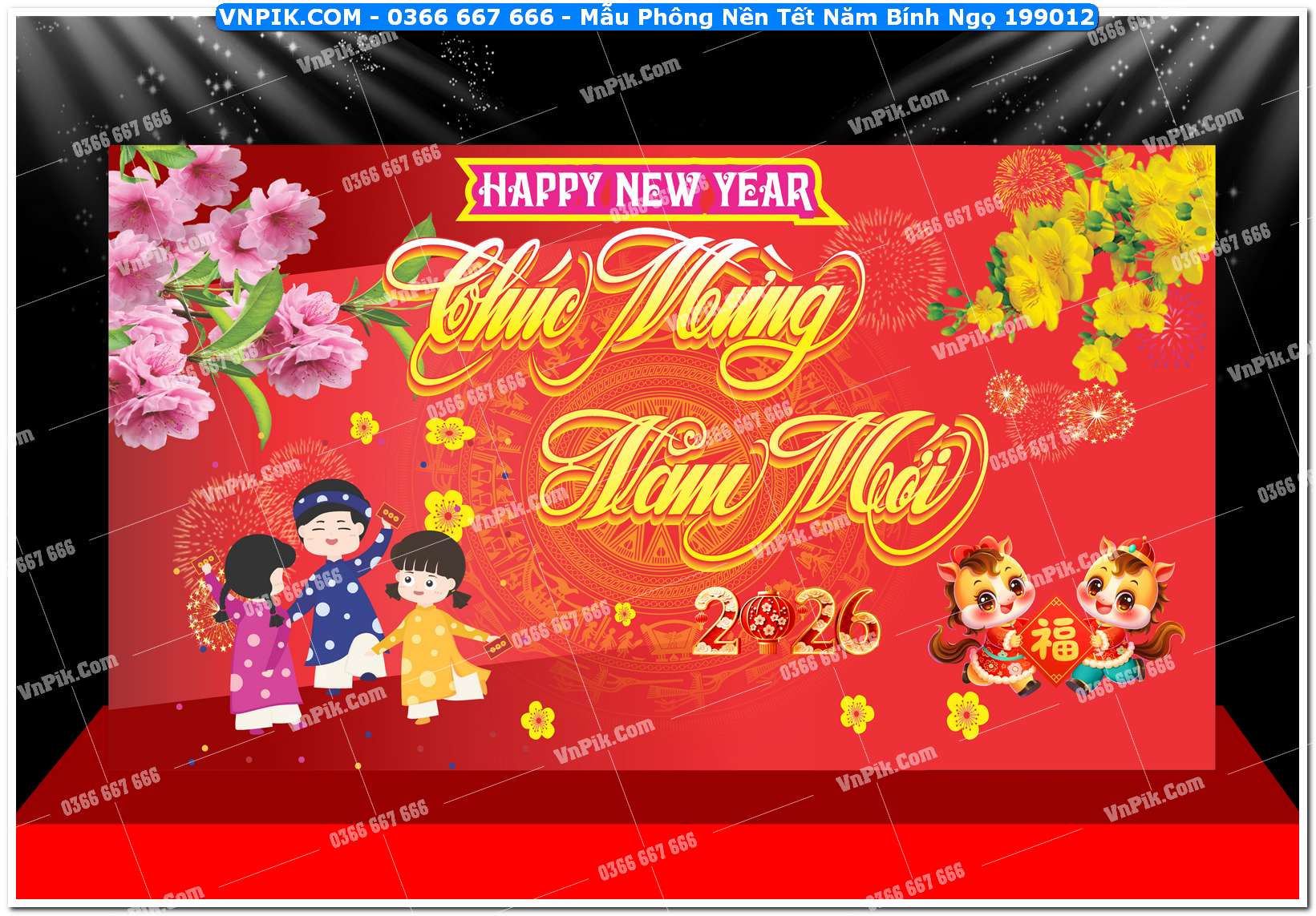 Mẫu Phông Nền Tết Năm Bính Ngọ 199012