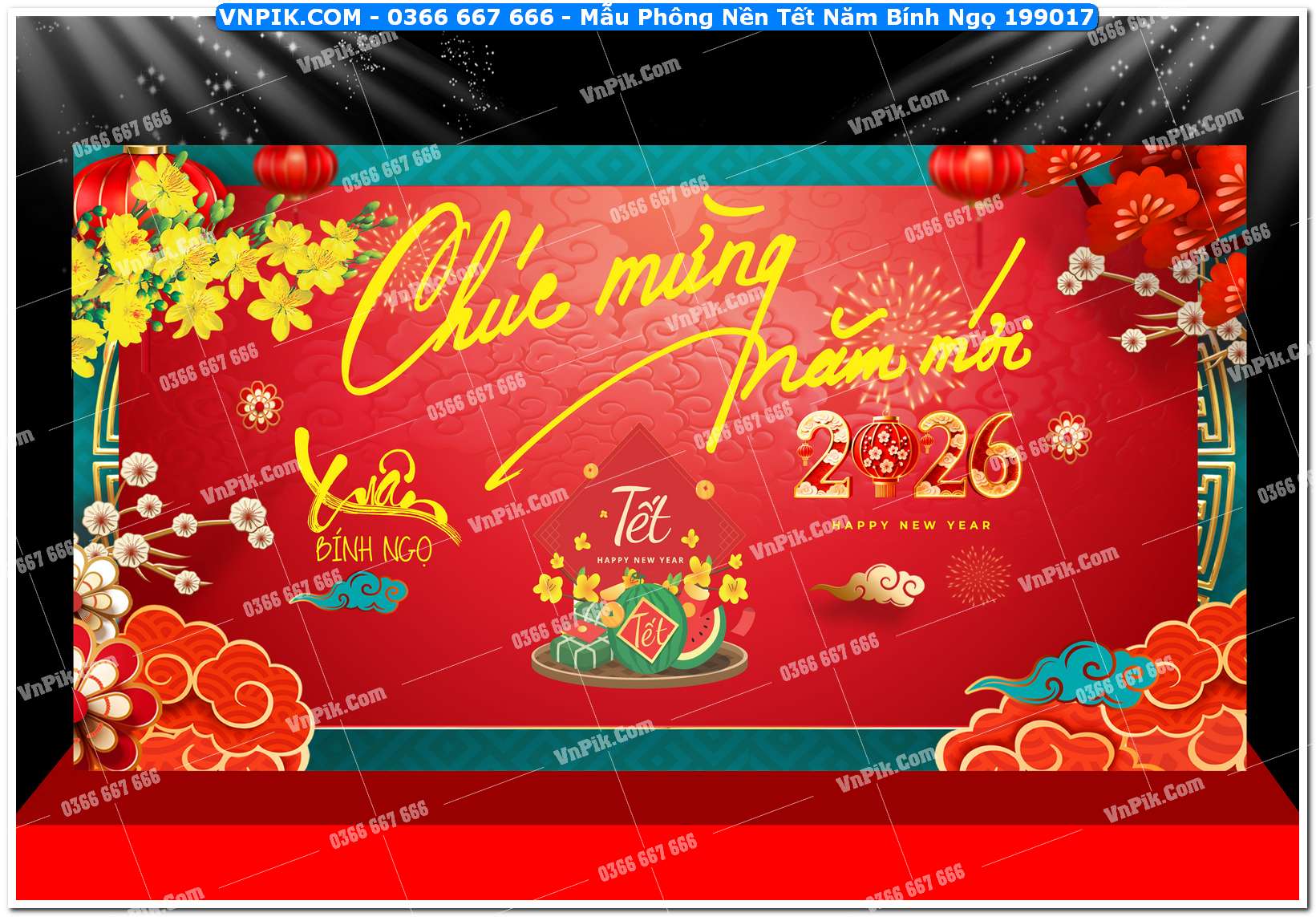 Mẫu Phông Nền Tết Năm Bính Ngọ 199017