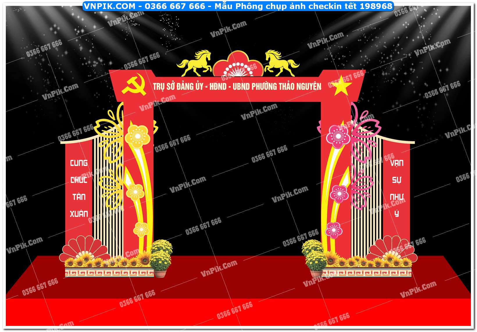 Mẫu Phông chụp ảnh checkin tết 198968