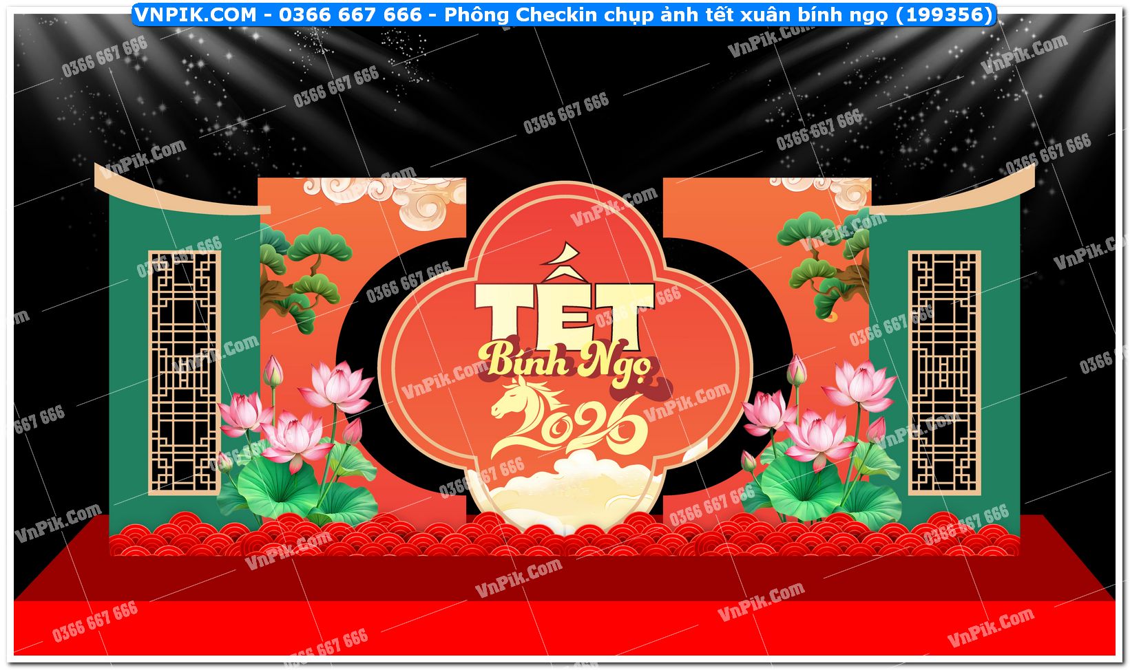 Phông Checkin chụp ảnh tết xuân bính ngọ (199356)